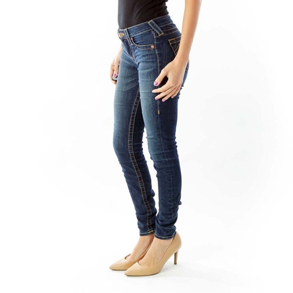 True Religion Brand Jeans Blue Skinny Jeans - Picture 3 of 6